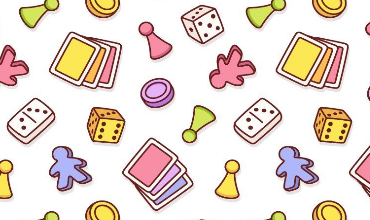 multiples pions, cartes et dés issus de l'univers des jeux de plateau et jeux de rôle